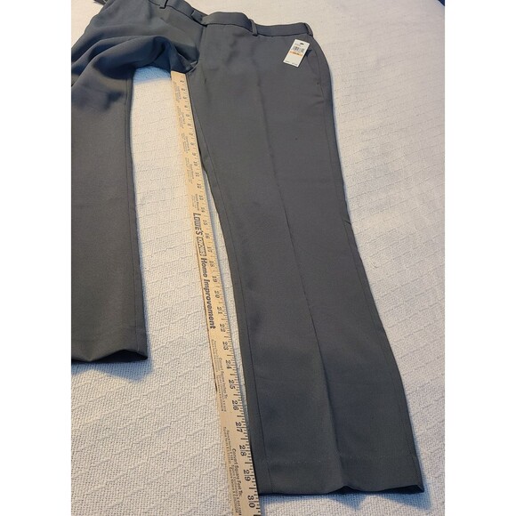 Van Heusen Pants Men 33x30 Grey Slim Fit Stretch FLEX Waistband Office Dress NWT - Picture 12 of 13